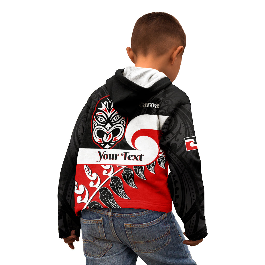 Personalised Te Reo Maori New Zealand Kid Hoodie Kia Haka Maori Fern With Tino Rangatiratanga LT14 - Polynesian Pride