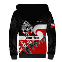 Personalised Te Reo Maori New Zealand Sherpa Hoodie Kia Haka Maori Fern With Tino Rangatiratanga LT14 - Polynesian Pride