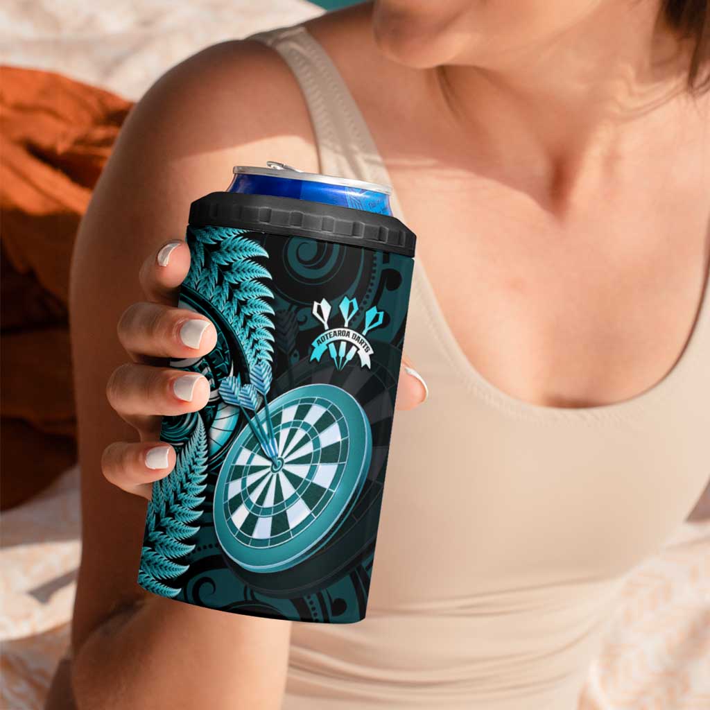 New Zealand Darts 4 in 1 Can Cooler Tumbler Happiness Is A Tight Threesome Maori Turquoise