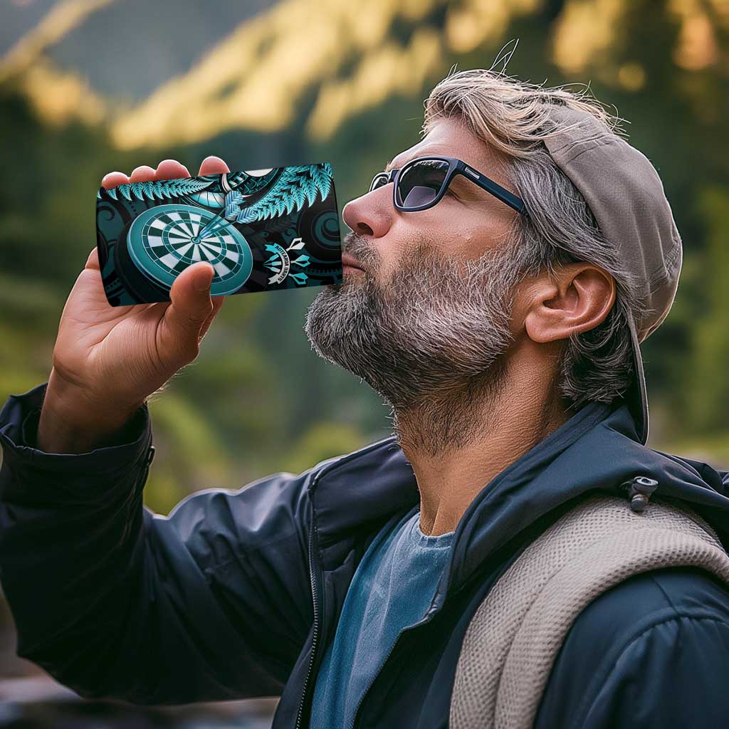 New Zealand Darts 4 in 1 Can Cooler Tumbler Happiness Is A Tight Threesome Maori Turquoise