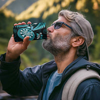 Personalised New Zealand Darts 4 in 1 Can Cooler Tumbler Happiness Is A Tight Threesome Maori Turquoise