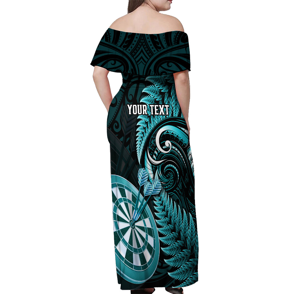 personalised-new-zealand-darts-off-shoulder-maxi-dress-happiness-is-a-tight-threesome-maori-turquoise
