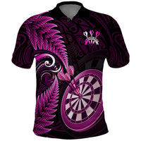 New Zealand Darts Polo Shirt Happiness Is A Tight Threesome Maori Pink LT14 Pink - Polynesian Pride