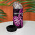 Personalised New Zealand Darts 4 in 1 Can Cooler Tumbler Happiness Is A Tight Threesome Maori Pink