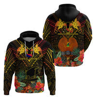 Papua New Guinea Central Province Hoodie Papua Niugini Coat Of Arms With Flag Style LT14 - Polynesian Pride
