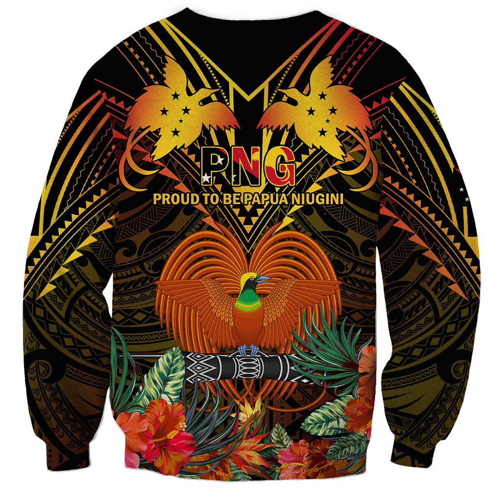 Papua New Guinea Chimbu Province Sweatshirt Papua Niugini Coat Of Arms With Flag Style LT14 - Polynesian Pride