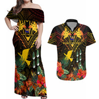 papua-new-guinea-manus-province-couples-matching-off-shoulder-maxi-dress-and-hawaiian-shirt-papua-niugini-coat-of-arms-with-flag-style