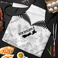 Custom New Zealand Silver Fern Football Apron Go Aotearoa Grunge White - Polynesian Pride