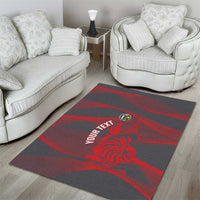 Custom New Caledonia Football Area Rug Allez Les Cagous Grey Version - Polynesian Pride