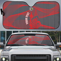 Custom New Caledonia Football Auto Sun Shade Allez Les Cagous Grey Version - Polynesian Pride