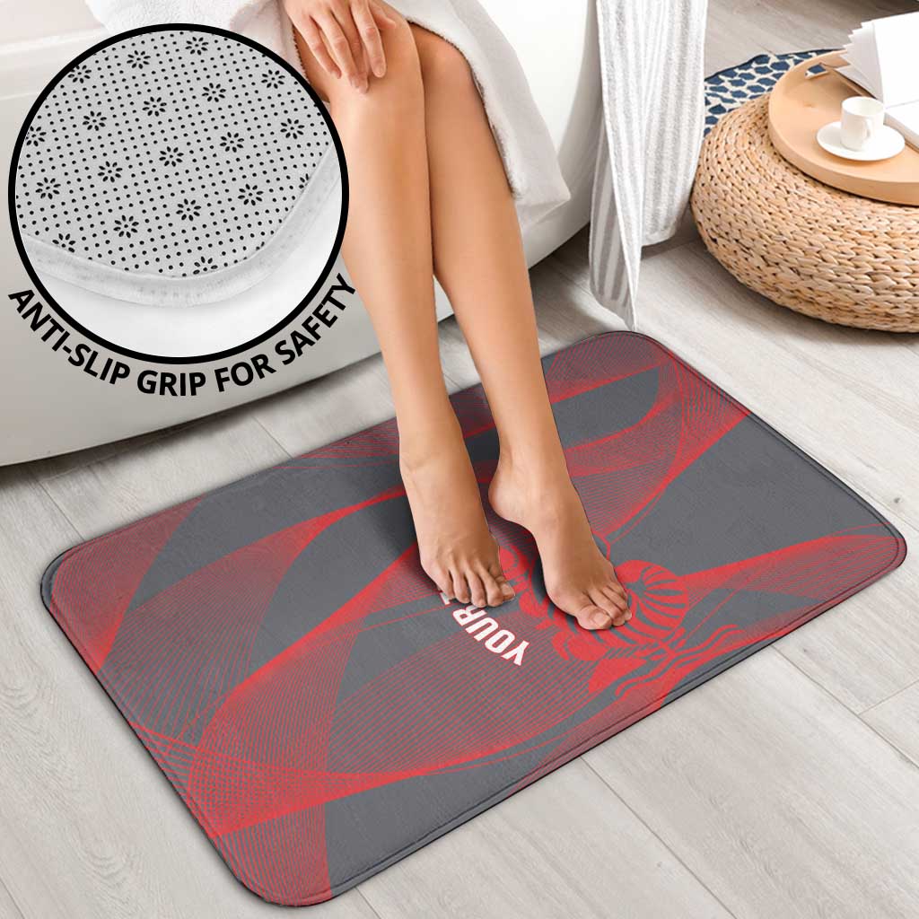 Custom New Caledonia Football Bathroom Set Allez Les Cagous Grey Version - Polynesian Pride