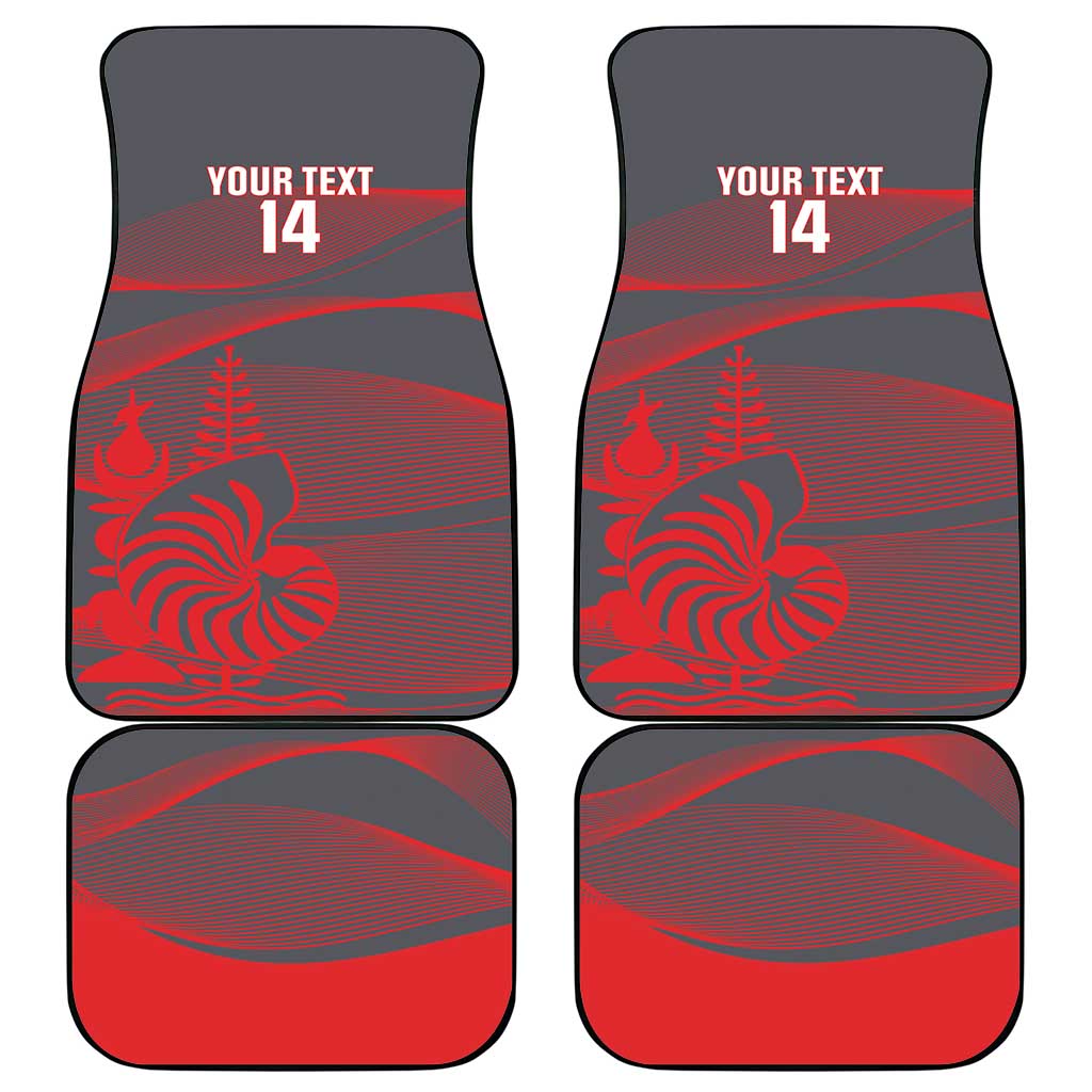 Custom New Caledonia Football Car Mats Allez Les Cagous Grey Version - Polynesian Pride