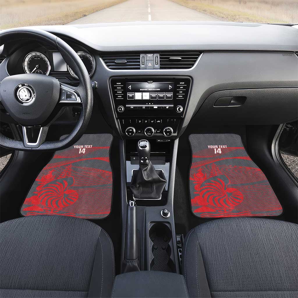 Custom New Caledonia Football Car Mats Allez Les Cagous Grey Version - Polynesian Pride