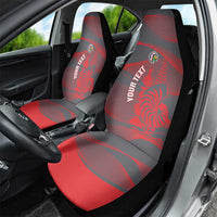 Custom New Caledonia Football Car Seat Cover Allez Les Cagous Grey Version - Polynesian Pride