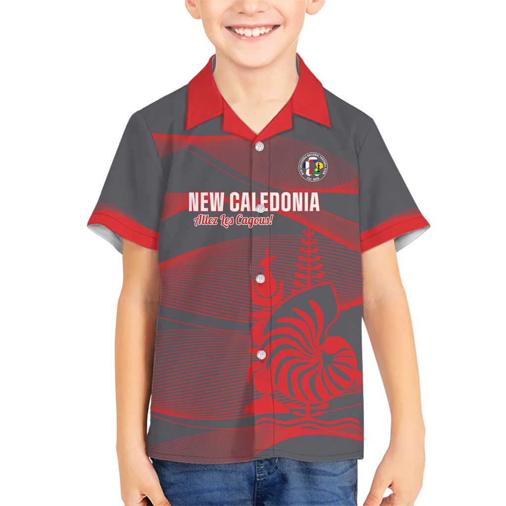 Custom New Caledonia Football Family Matching Long Sleeve Bodycon Dress and Hawaiian Shirt Allez Les Cagous Grey Version - Polynesian Pride