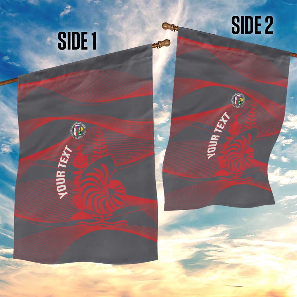 Custom New Caledonia Football Garden Flag Allez Les Cagous Grey Version - Polynesian Pride