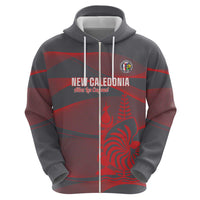Custom New Caledonia Football Hoodie Allez Les Cagous Grey Version - Polynesian Pride