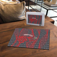 Custom New Caledonia Football Puzzle Allez Les Cagous Grey Version - Polynesian Pride