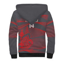 Custom New Caledonia Football Sherpa Hoodie Allez Les Cagous Grey Version - Polynesian Pride