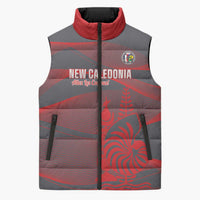 Custom New Caledonia Football Sleeveless Puffer Jacket Allez Les Cagous Grey Version LT14 Unisex Grey - Polynesian Pride