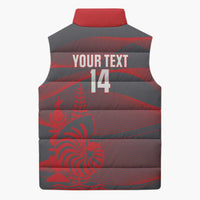 Custom New Caledonia Football Sleeveless Puffer Jacket Allez Les Cagous Grey Version LT14 - Polynesian Pride