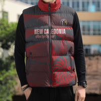 Custom New Caledonia Football Sleeveless Puffer Jacket Allez Les Cagous Grey Version LT14 - Polynesian Pride