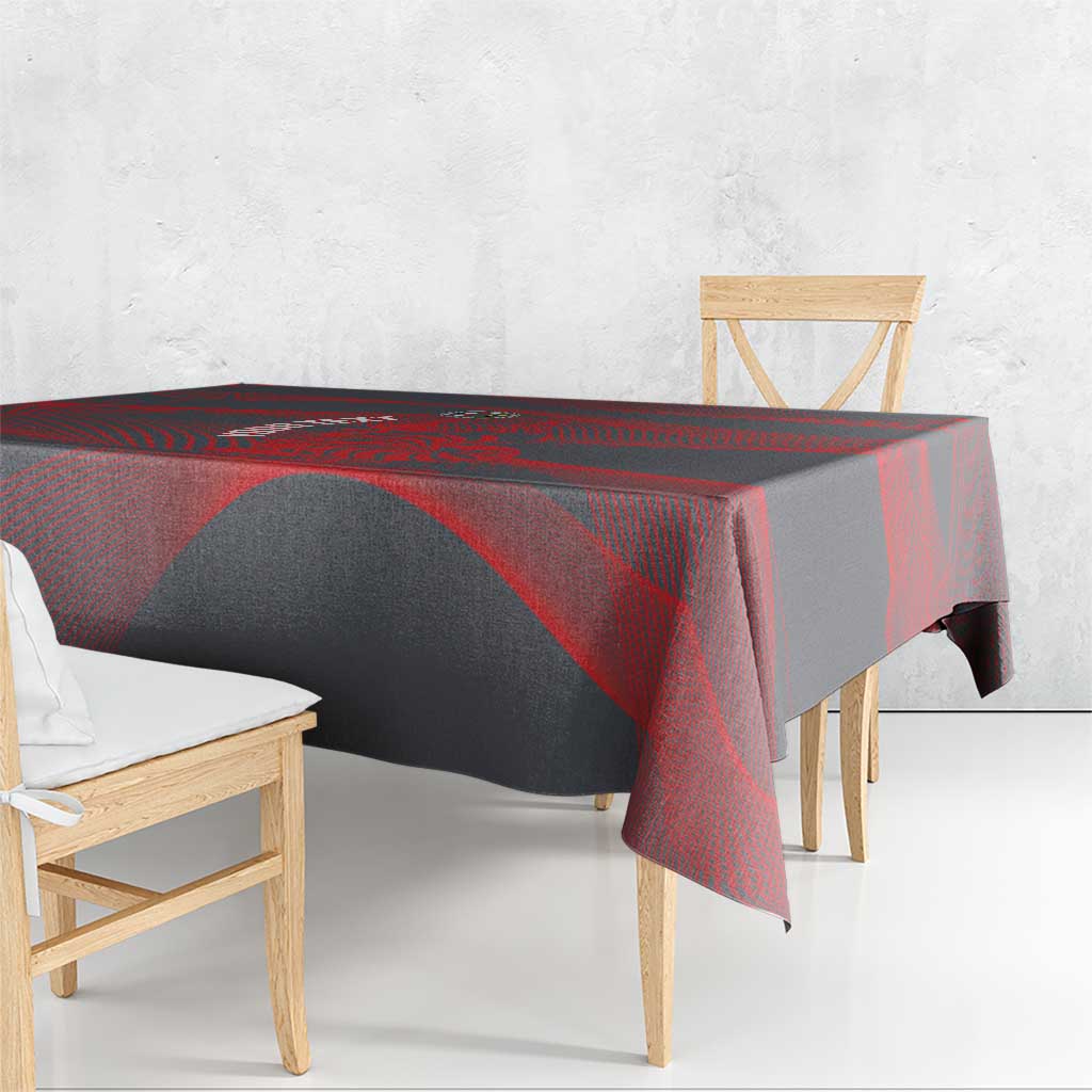 Custom New Caledonia Football Tablecloth Allez Les Cagous Grey Version - Polynesian Pride