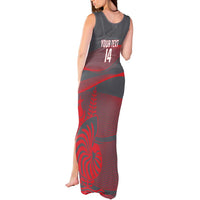Custom New Caledonia Football Tank Maxi Dress Allez Les Cagous Grey Version - Polynesian Pride