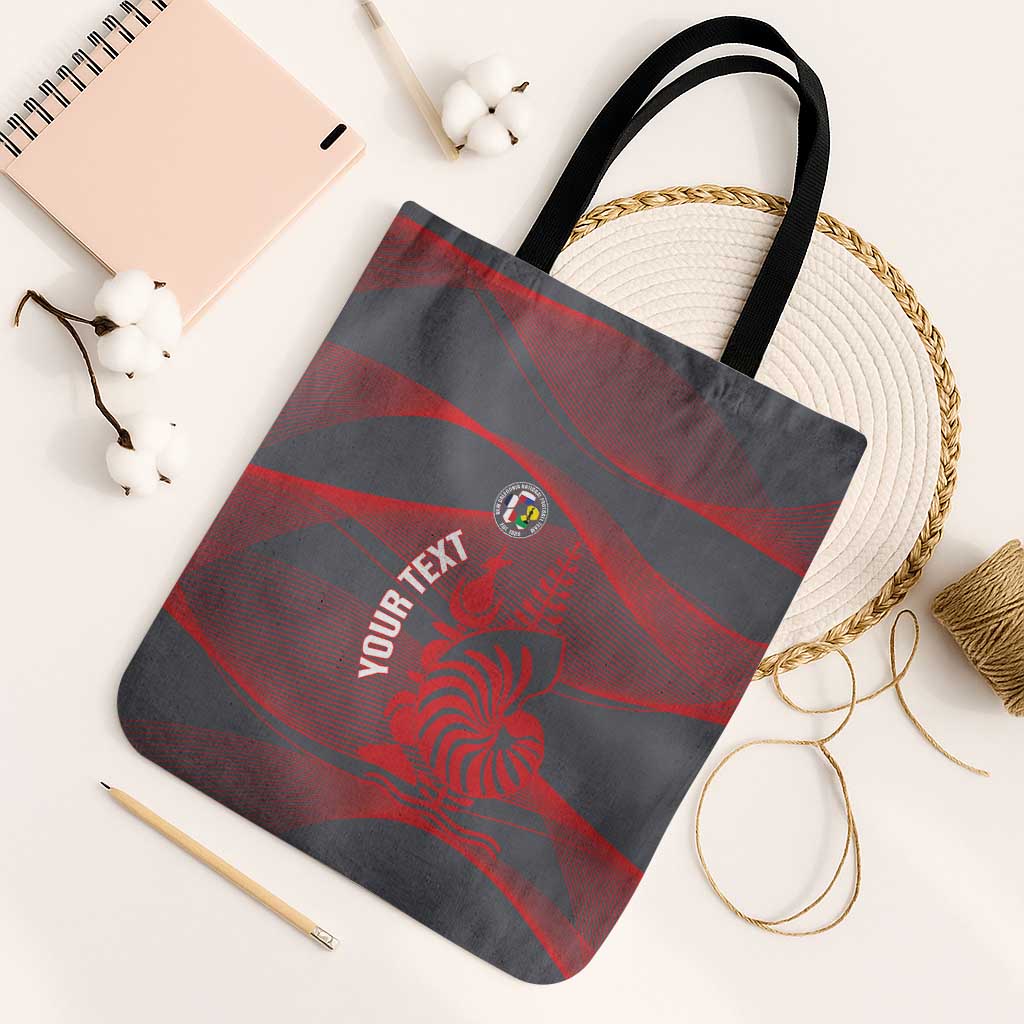Custom New Caledonia Football Tote Bag Allez Les Cagous Grey Version - Polynesian Pride