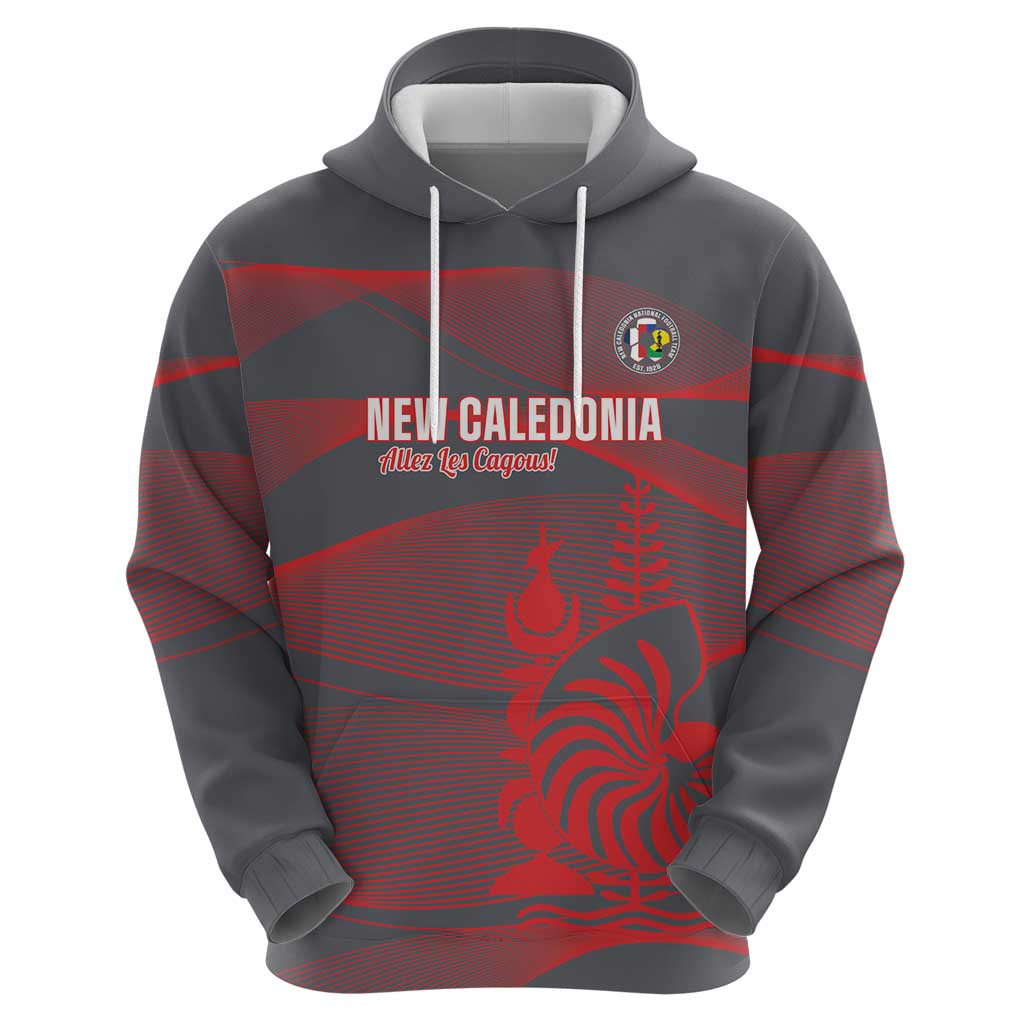 Custom New Caledonia Football Zip Hoodie Allez Les Cagous Grey Version - Polynesian Pride