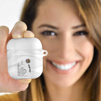 Custom New Caledonia Football AirPods Case Allez Les Cagous White Version - Polynesian Pride