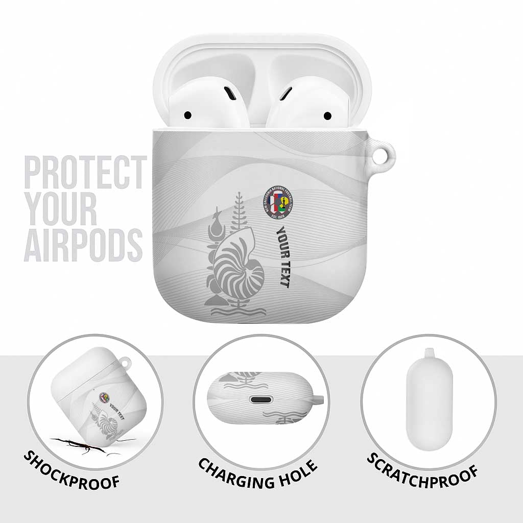 Custom New Caledonia Football AirPods Case Allez Les Cagous White Version - Polynesian Pride
