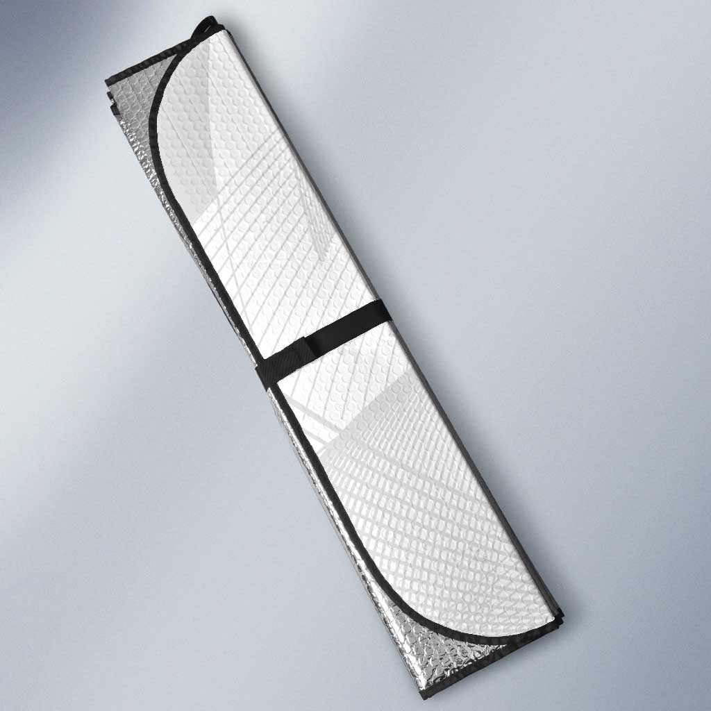 Custom New Caledonia Football Auto Sun Shade Allez Les Cagous White Version - Polynesian Pride