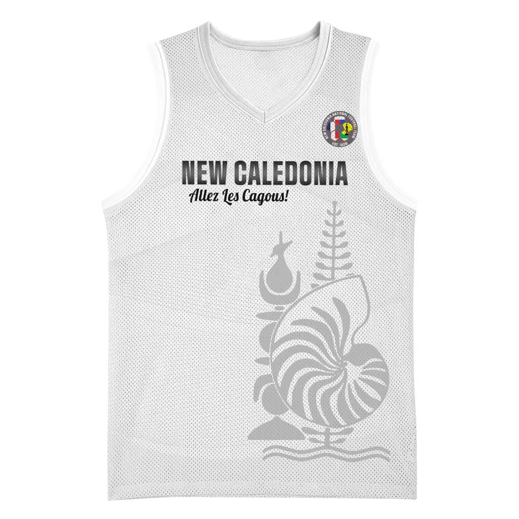 Custom New Caledonia Football Basketball Jersey Allez Les Cagous White Version - Polynesian Pride