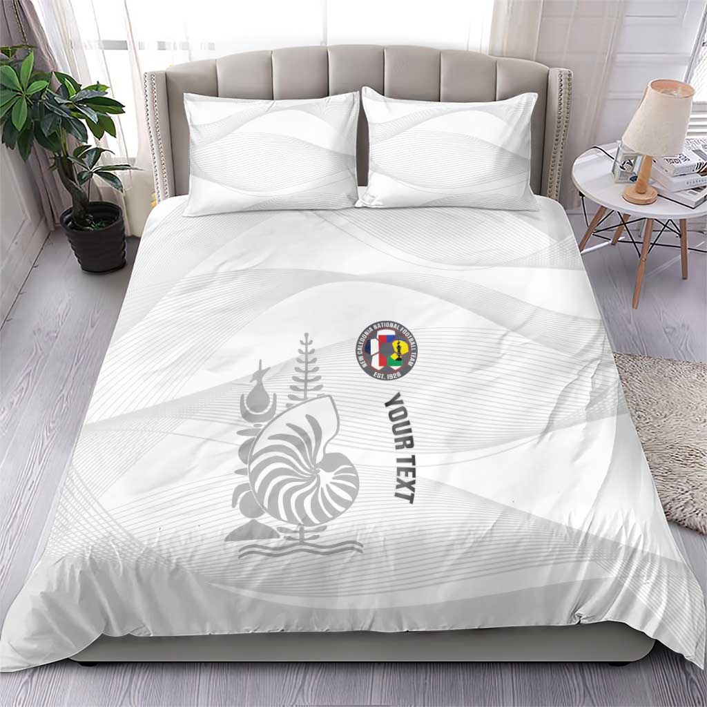 Custom New Caledonia Football Bedding Set Allez Les Cagous White Version - Polynesian Pride