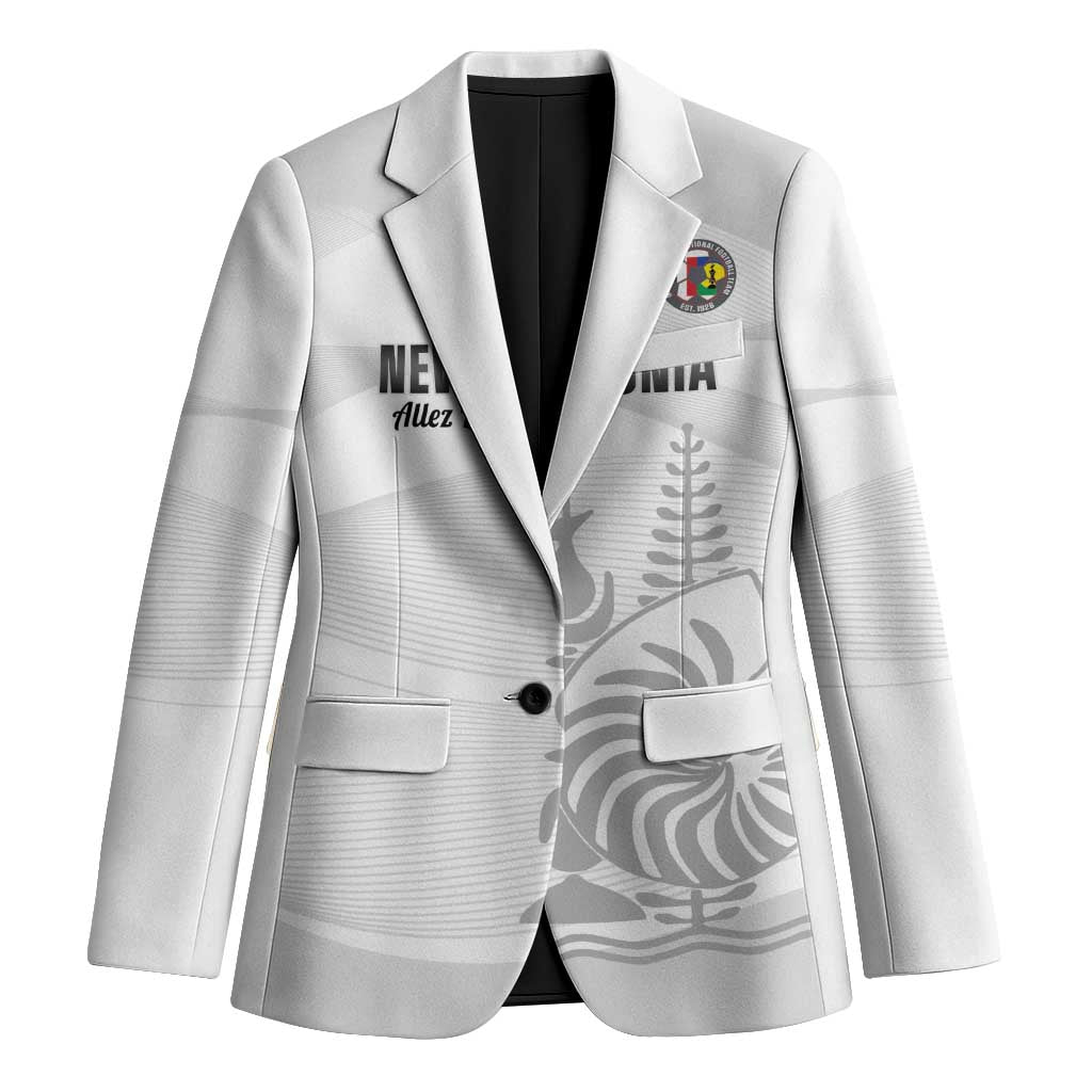 Custom New Caledonia Football Blazer Allez Les Cagous White Version - Polynesian Pride