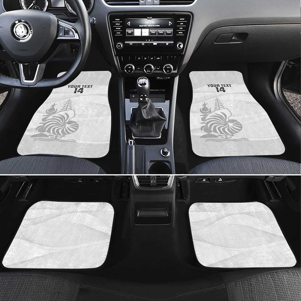 Custom New Caledonia Football Car Mats Allez Les Cagous White Version - Polynesian Pride