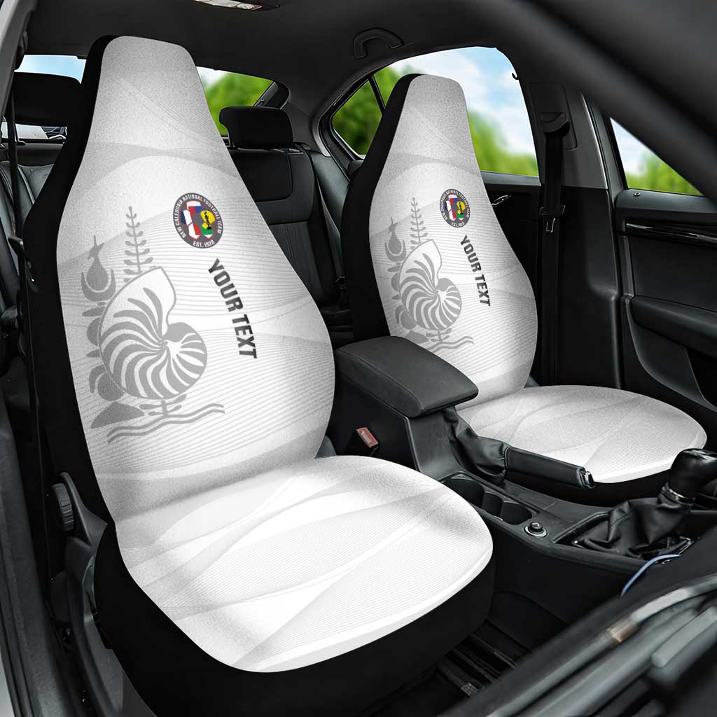 Custom New Caledonia Football Car Seat Cover Allez Les Cagous White Version - Polynesian Pride