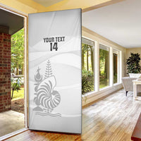 Custom New Caledonia Football Door Cover Allez Les Cagous White Version - Polynesian Pride