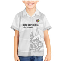 Custom New Caledonia Football Family Matching Mermaid Dress and Hawaiian Shirt Allez Les Cagous White Version - Polynesian Pride