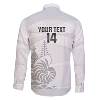 Custom New Caledonia Football Family Matching Off The Shoulder Long Sleeve Dress and Hawaiian Shirt Allez Les Cagous White Version - Polynesian Pride