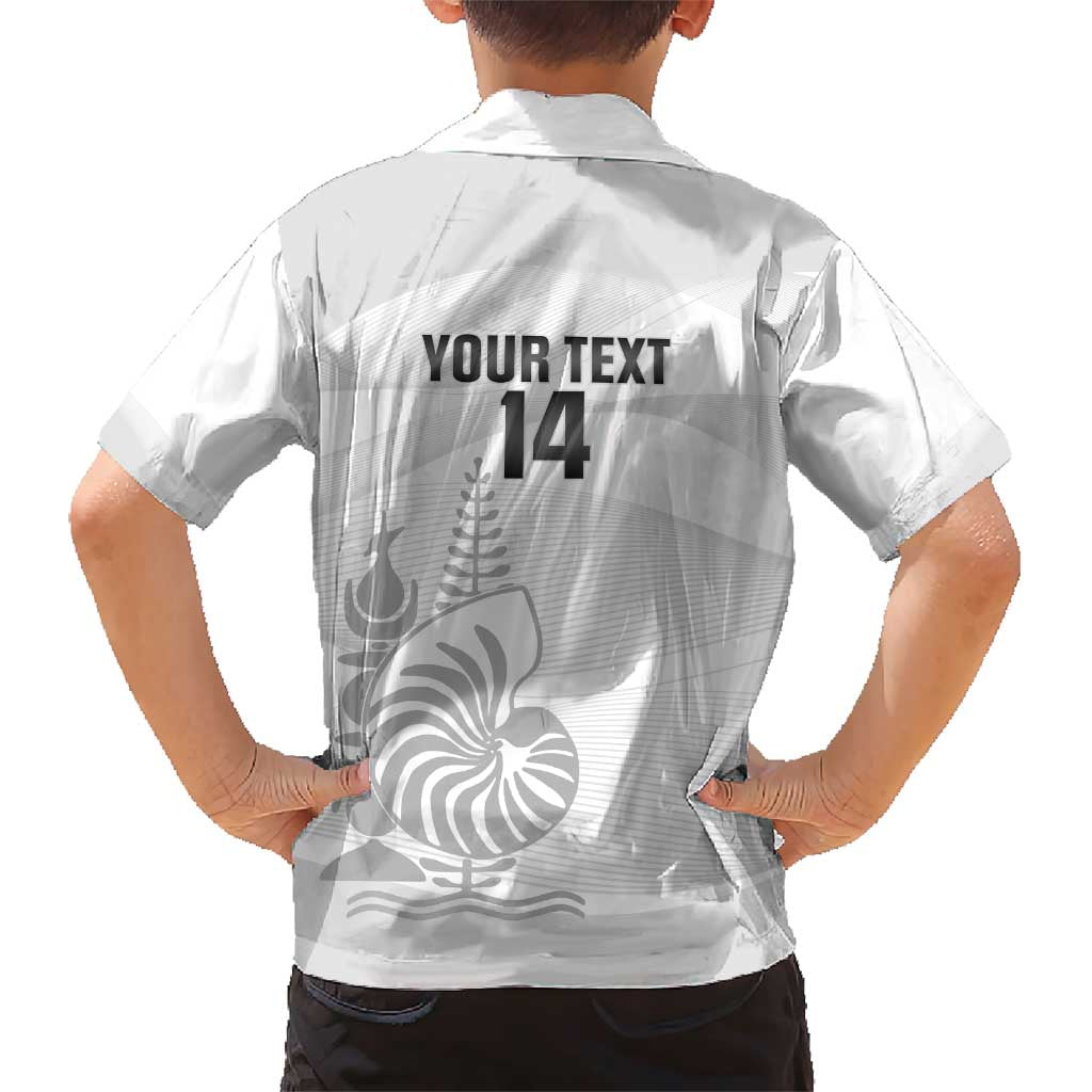 Custom New Caledonia Football Family Matching Short Sleeve Bodycon Dress and Hawaiian Shirt Allez Les Cagous White Version - Polynesian Pride