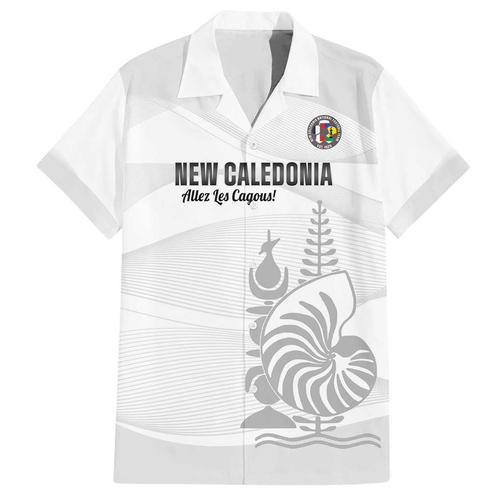 Custom New Caledonia Football Family Matching Summer Maxi Dress and Hawaiian Shirt Allez Les Cagous White Version - Polynesian Pride