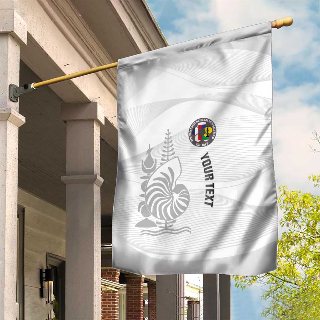 Custom New Caledonia Football Garden Flag Allez Les Cagous White Version - Polynesian Pride