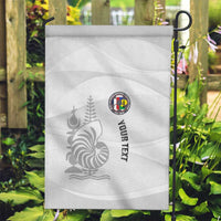 Custom New Caledonia Football Garden Flag Allez Les Cagous White Version - Polynesian Pride
