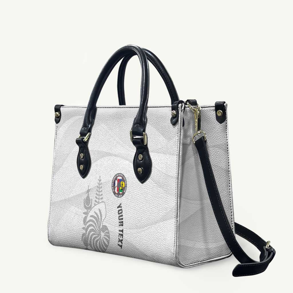 Custom New Caledonia Football Leather Bag Allez Les Cagous White Version - Polynesian Pride