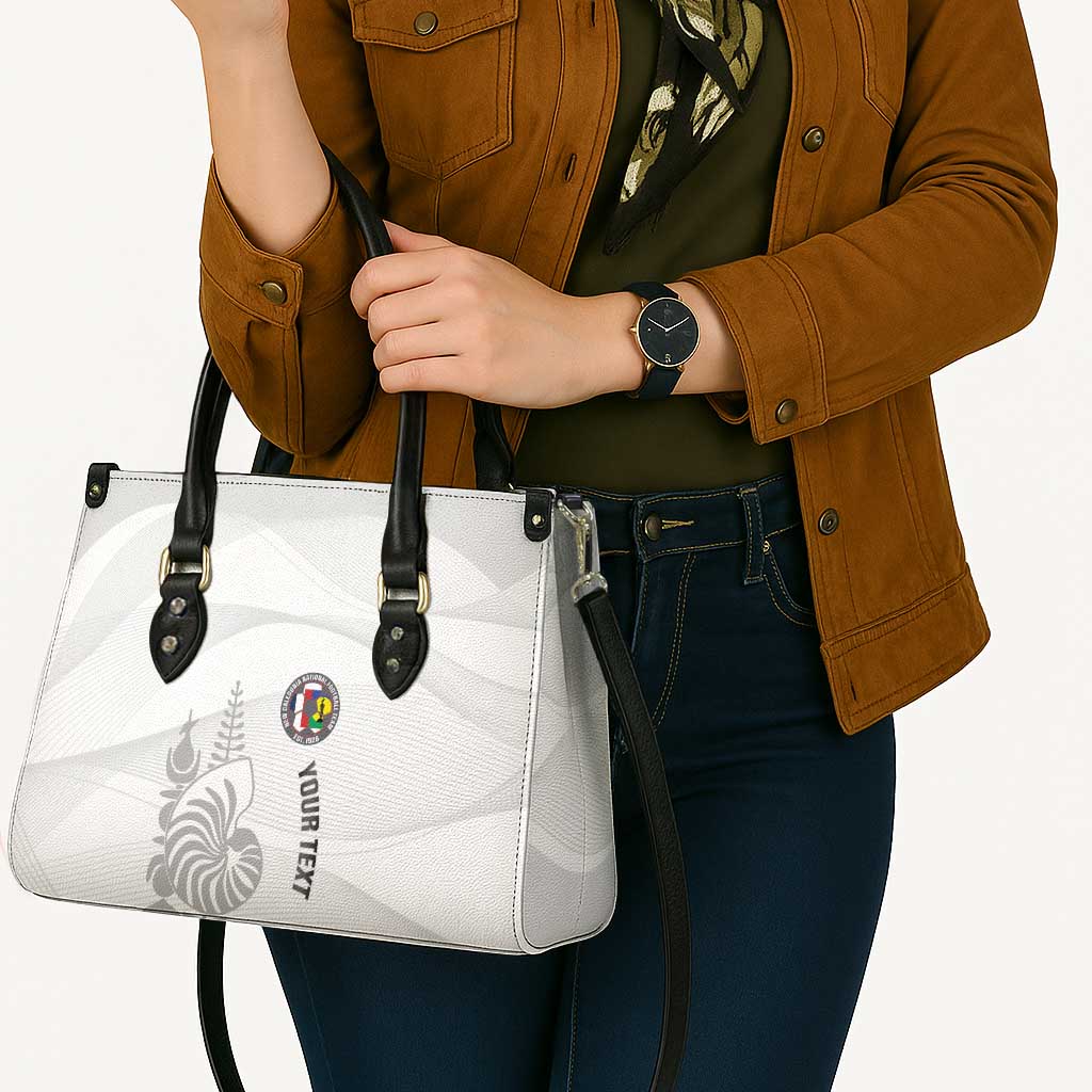 Custom New Caledonia Football Leather Bag Allez Les Cagous White Version - Polynesian Pride