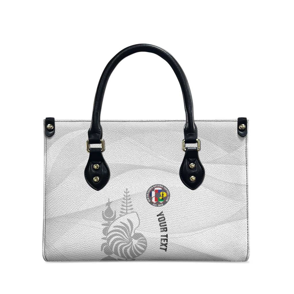 Custom New Caledonia Football Leather Bag Allez Les Cagous White Version - Polynesian Pride