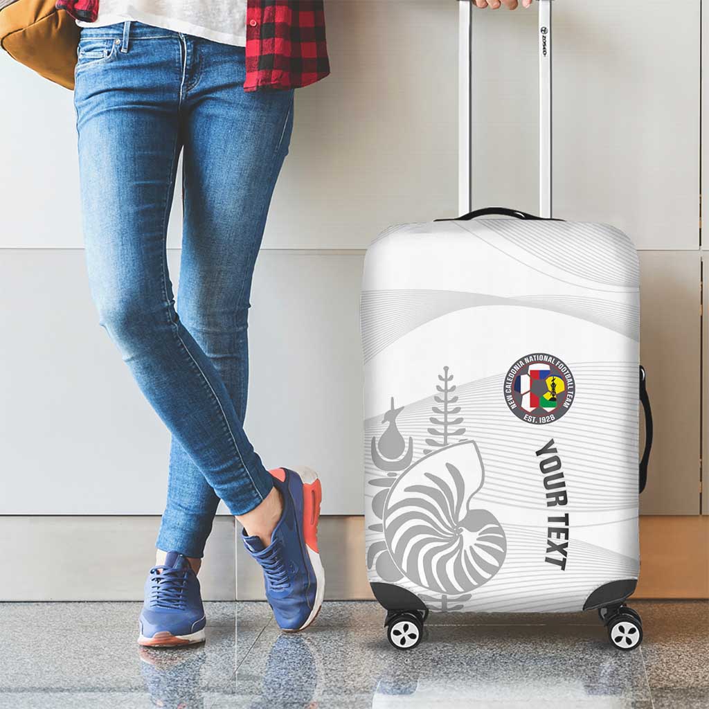 Custom New Caledonia Football Luggage Cover Allez Les Cagous White Version - Polynesian Pride