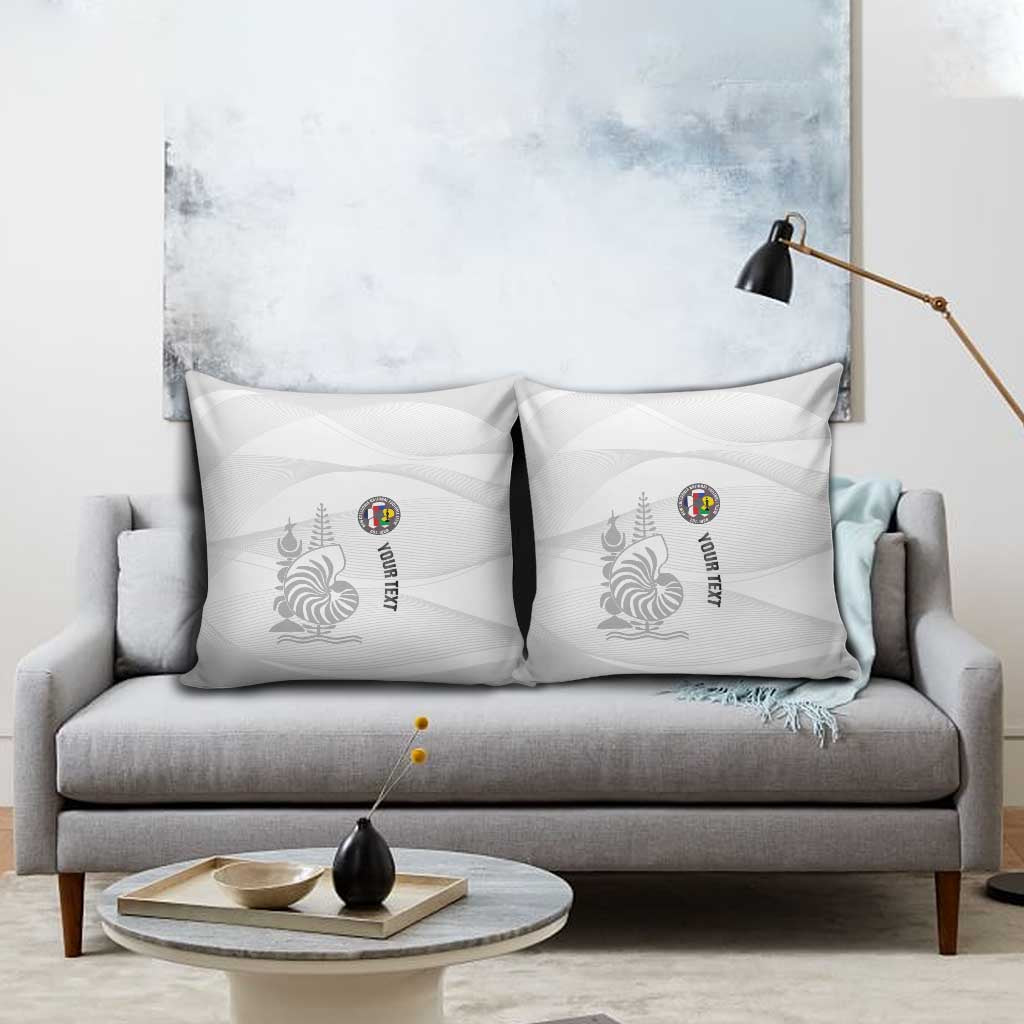 Custom New Caledonia Football Pillow Cover Allez Les Cagous White Version - Polynesian Pride